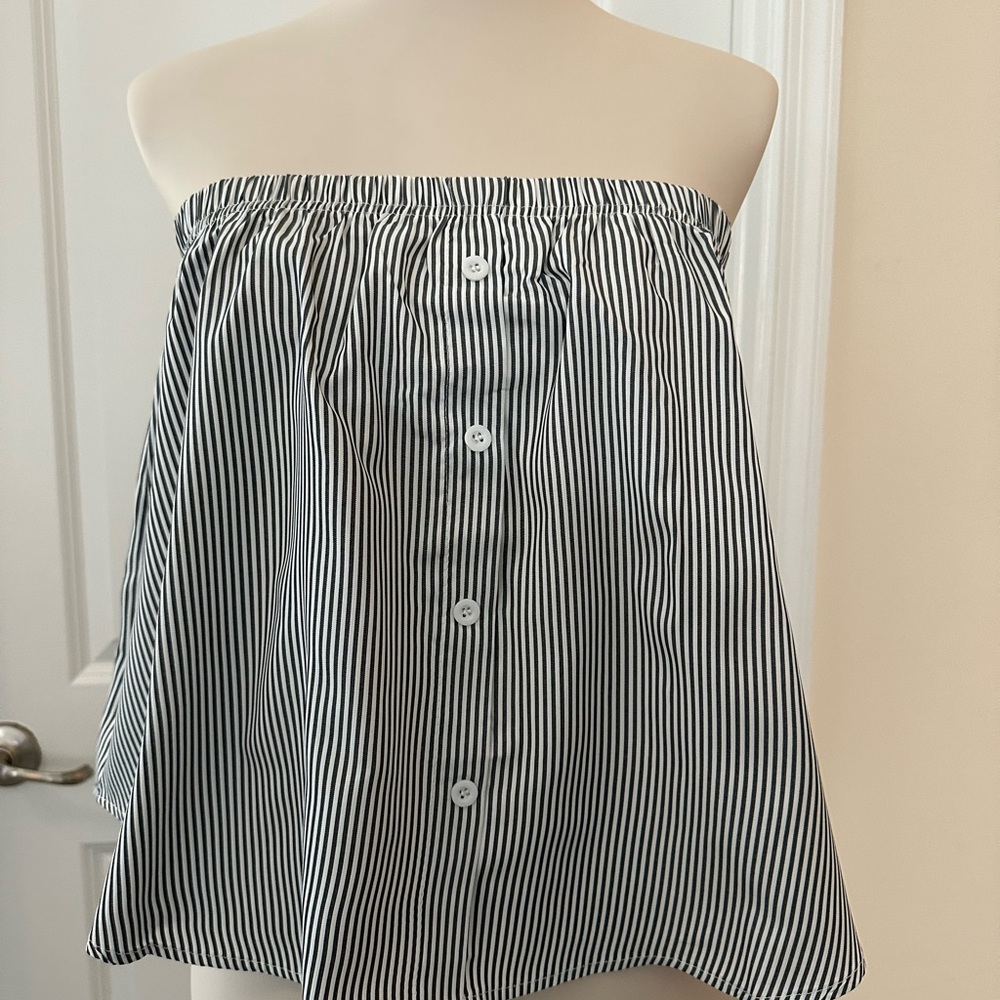3 Halter Tops, White, Black and Black and White Striped